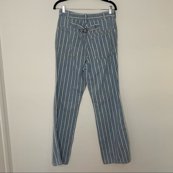 New Closed Denim Kathy light blue pinstripe high rise wide leg jeans Size 29 - Picture 2 of 8